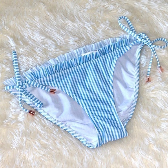 Ted Baker Ruffle Stripe Bikini Bottoms - Picture 1 of 7